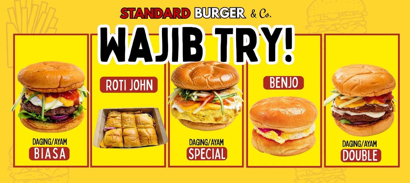 Must-try menu: Chicken or Beef Regular, Roti John, Chicken or Beef Special, Benjo and Chicken or Beef Double